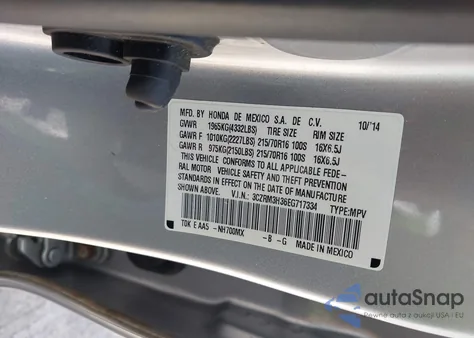 2014 Honda Cr-V Lx z USA, uszkodzony, nr VIN 3CZRM3H36EG717334